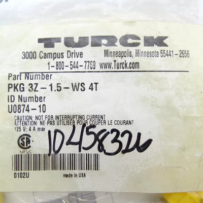 TURCK PKG3Z15WS4T
