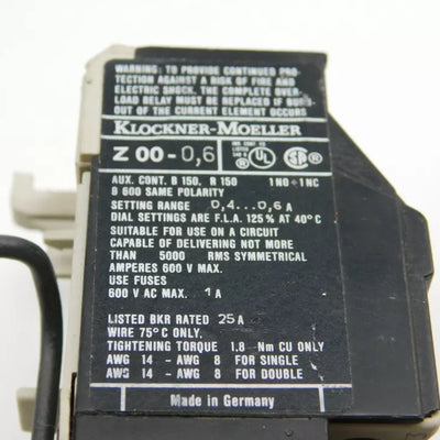 MOELLER Z 00-0.6