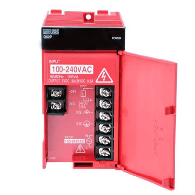Mitsubishi Q62P | System Q Power Supply Module, 100-240V AC input, 5V DC, 3A, 24V DC 0.6A output Repair Service